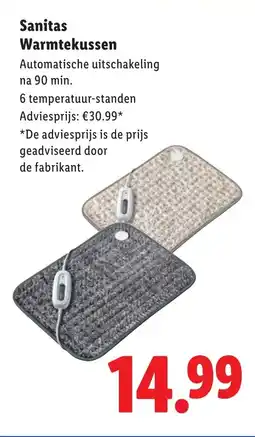 Lidl Sanitas Warmtekussen aanbieding