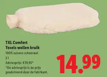 Lidl TXL Comfort Texels wollen kruik aanbieding