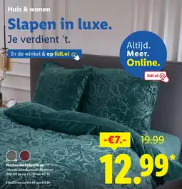 Lidl Pluchen Dekbedovertrek aanbieding