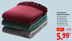 Lidl Livarno Home Pluchen Hoeslaken aanbieding