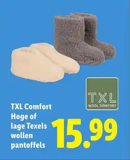 Lidl TXL Comfort Hoge of lage Texels wollen pantoffels aanbieding