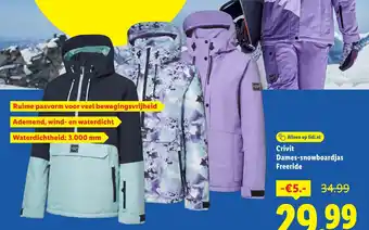 Lidl Crivit Dames Snowboardjas Freeride aanbieding