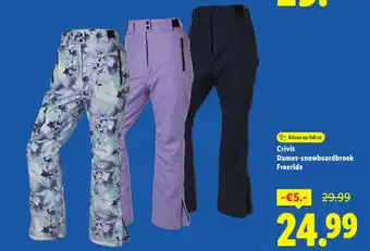 Crivit Dames Snowboardbroek Freeride