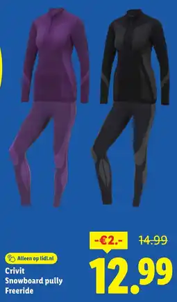 Lidl Crivit Snowboard pully Freeride aanbieding