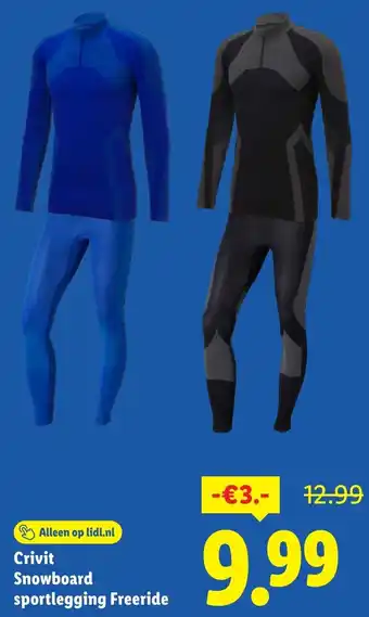 Lidl Crivit Snowboard sportlegging Freeride aanbieding