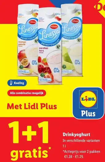Lidl Drinkyoghurt aanbieding