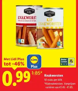 Lidl Knakworsten aanbieding