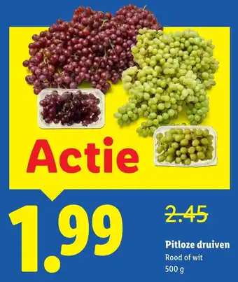 Lidl Pitloze druiven aanbieding
