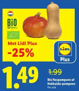 Lidl Bio Flespompoen of Hokkaido Pompoen aanbieding