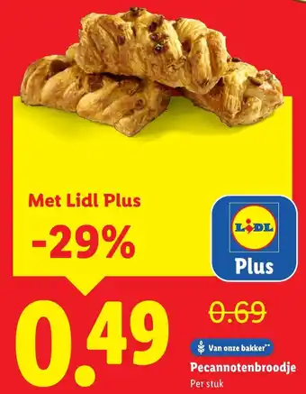 Lidl Pecannotenbroodje aanbieding