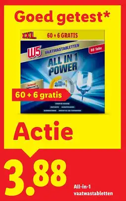 Lidl All-in-1 vaatwastabletten aanbieding