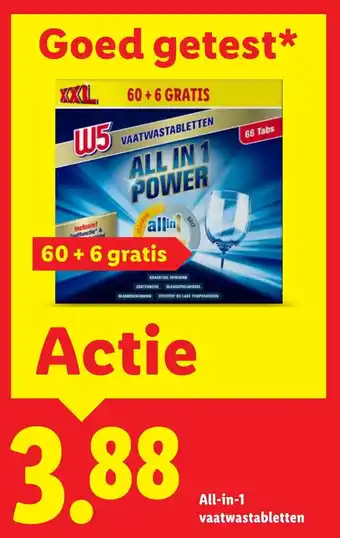 Lidl All-in-1 vaatwastabletten aanbieding