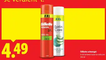 Lidl Gillette Scheergel aanbieding