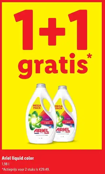 Lidl Ariel liquid color aanbieding