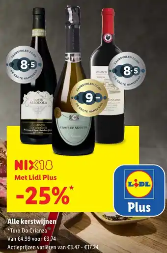 Lidl Alle Kerstwijnen Toro Do Crianza aanbieding