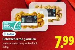 Lidl Geblancheerde garnalen aanbieding