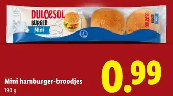 Lidl Mini Hamburger Broodjes aanbieding