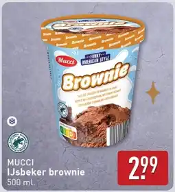 ALDI Mucci IJsbeker brownie aanbieding