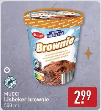 ALDI Mucci IJsbeker brownie aanbieding