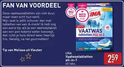 ALDI Una Vaatwastabletten all-in-1 aanbieding