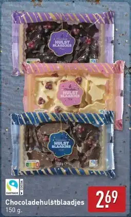 ALDI Chocoladehulstblaadjes aanbieding