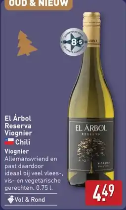 ALDI El Árbol Reserva Viognier aanbieding