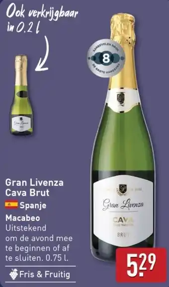 ALDI Gran Livenza Cava Brut aanbieding