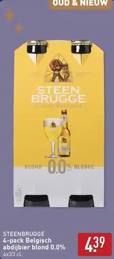 ALDI Steenbrugge 4-pack Belgisch abdijbier blond 0.0% aanbieding