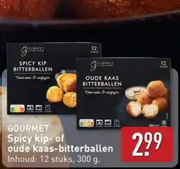 ALDI Gourmet Spicy kip of oude kaas-bitterballen aanbieding