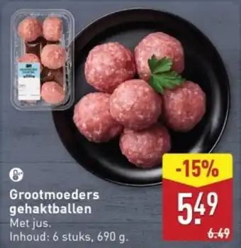 ALDI Grootmoeders gehaktballen aanbieding