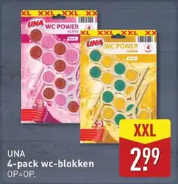 ALDI Una 4-pack wc-blokken aanbieding