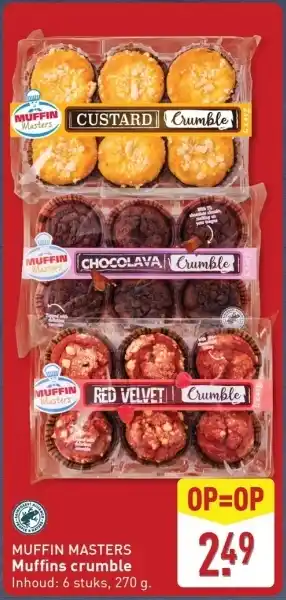 ALDI Muffin masters muffins crumble aanbieding