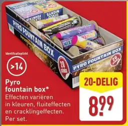 ALDI Pyro fountain box aanbieding