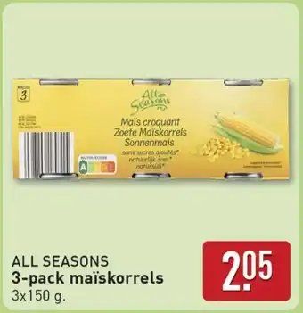ALDI All Seasons 3-pack maïskorrels aanbieding