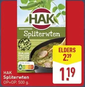 ALDI Hak Spliterwten aanbieding