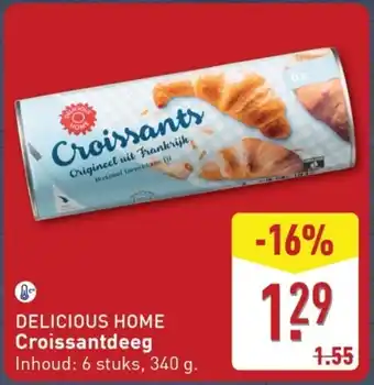 ALDI Delicious Home Croissantdeeg aanbieding