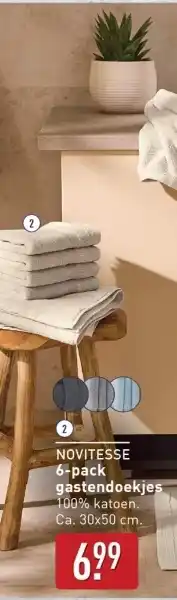 ALDI NOVITESSE 6-pack gastendoekjes aanbieding