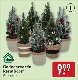 ALDI Gedecoreerde kerstboom aanbieding