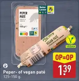 ALDI Peper of vegan paté aanbieding