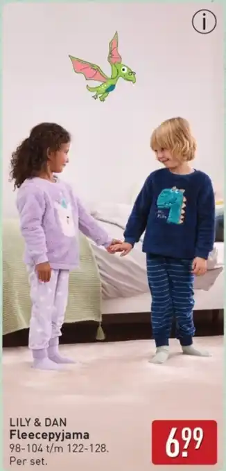 ALDI LILY & DAN Fleecepyjama aanbieding