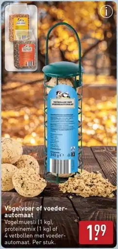 ALDI Vogelvoer of voeder automaat aanbieding