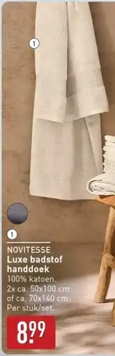 ALDI NOVITESSE Luxe badstof handdoek aanbieding