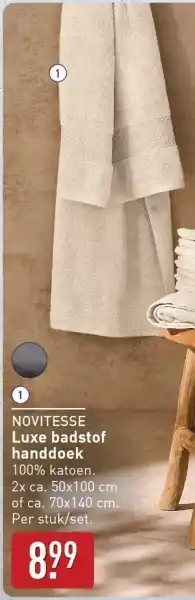 ALDI NOVITESSE Luxe badstof handdoek aanbieding