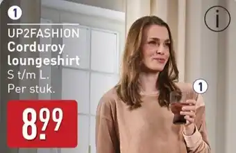 ALDI UP2FASHION Corduroy loungeshirt aanbieding