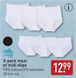 ALDI Hello slöggi 3-pack maxi of midi slips aanbieding