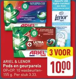 ALDI Ariel & lenor Pods en geurparels aanbieding