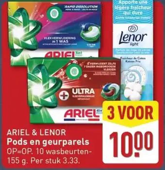 ALDI Ariel & lenor Pods en geurparels aanbieding