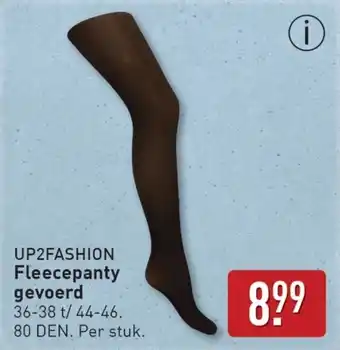 ALDI UP2FASHION Fleecepanty gevoerd aanbieding