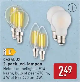ALDI Casalux 2 pack led lampen aanbieding