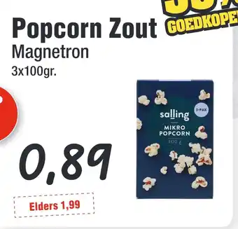 Budget Food Popcorn Zout Magnetron aanbieding